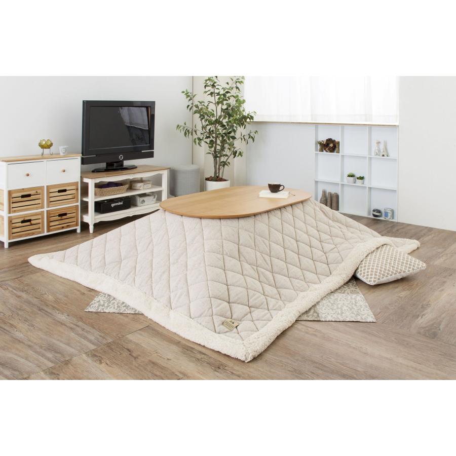 薄掛こたつ布団 長方形 ツイード シープボア 裏面フリース コタツ布団 こたつ掛け布団 炬燵 コタツ おしゃれ シンプル |  | 03