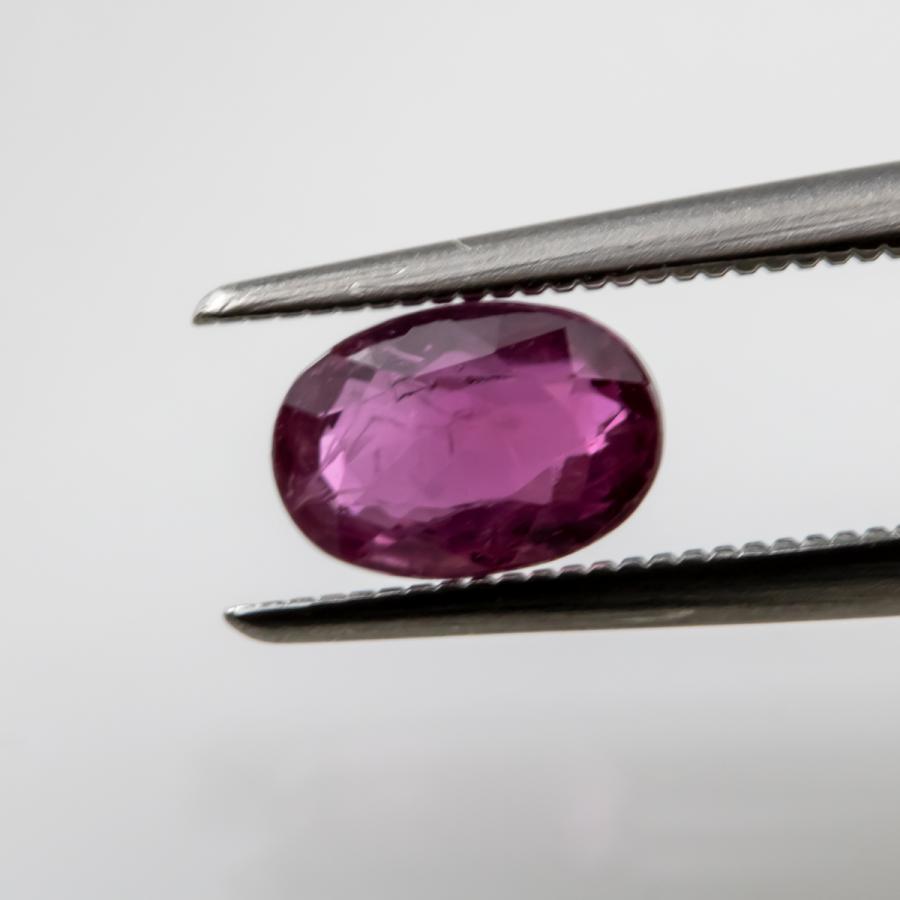 ルビー ルース 天然石 オーバルブリリアントカット 5×3.5mm 0.475ct 宝石質 穴なし 裸石 紅玉 7月誕生石 パワーストーン アクセサリーパーツ (2-46)_7