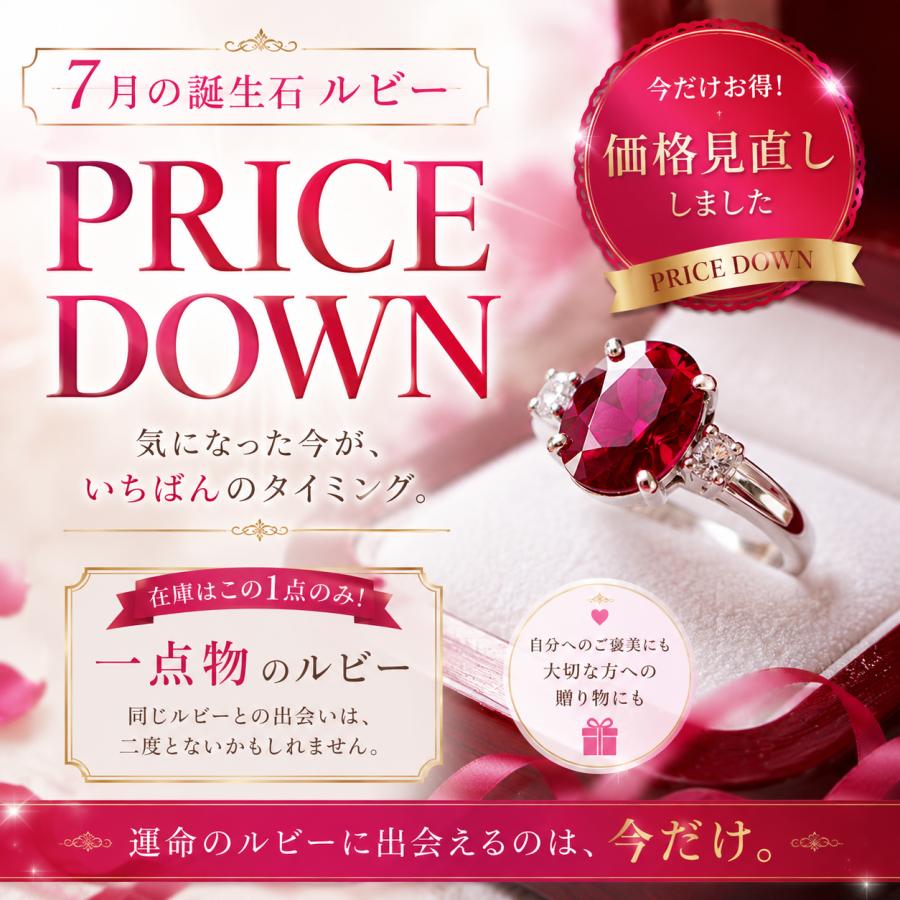 ルビー 宝石ルース 裸石 天然石 カボションカット 2.440ct ユーズド