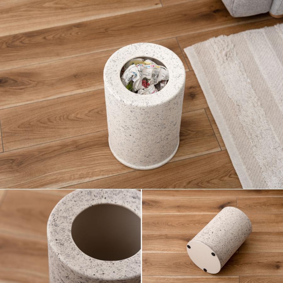 トラッシュカン ダストボックス ごみ箱 5L 人口大理石柄 二重構造 ゴミ