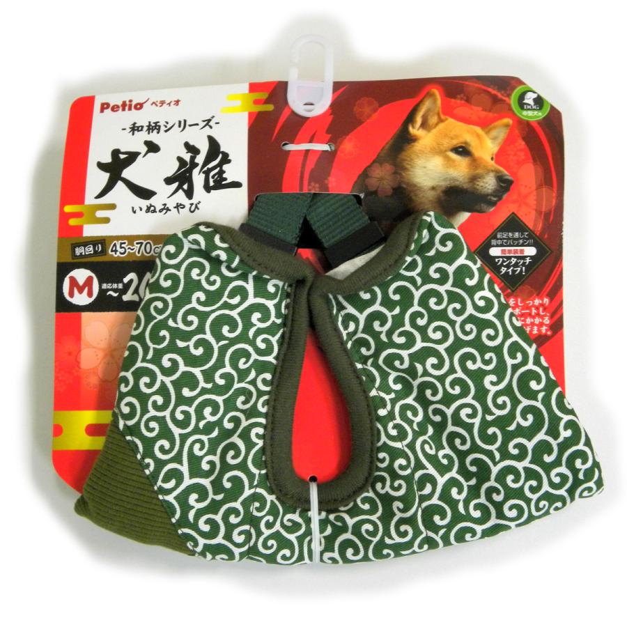 犬雅 犬用ハーネス 唐草ベストハーネス Mサイズ 中型犬用 ハーネス お