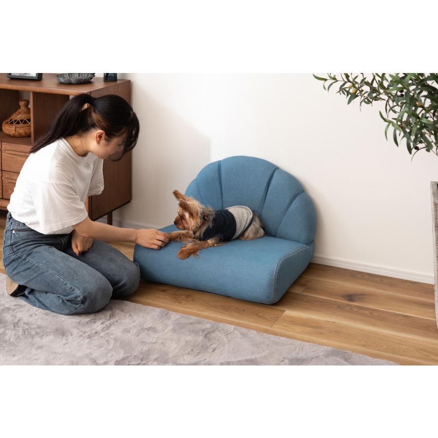 ペットソファ コットン素材ソファ コンパクト ペット 犬用ソファー 猫用ソファー うさぎ 脚付き 椅子 ローソファ かわいい ...