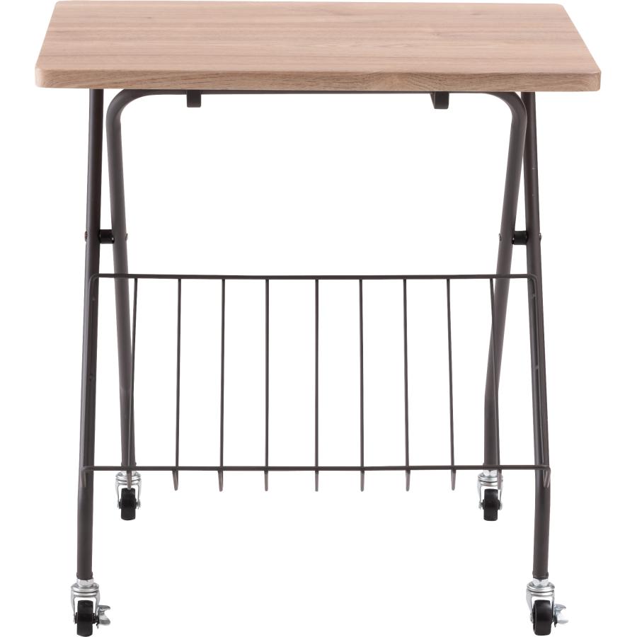 フォールディングサイドテーブ 折りたたみ マガジンラック 雑誌棚 キャスター付き 省スペース 作業台 木目調 スチール 高さ47cm 仕事机 おしゃれ |  | 19