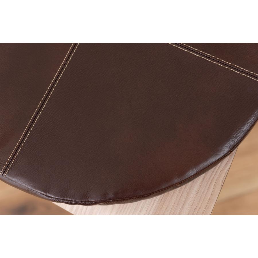シートクッション ボンデッドレザー 再生本革 直径38cm 円形