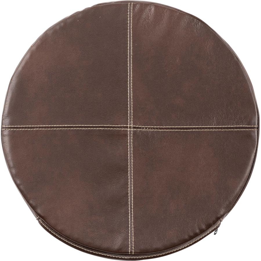 シートクッション ボンデッドレザー 再生本革 直径38cm 円形