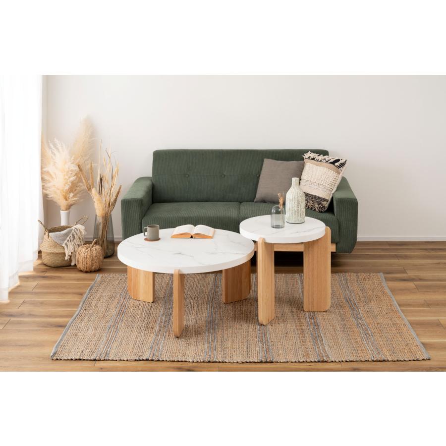 ラウンドテーブル （Sサイズ） 高さ50cm 大理石調 石目調 天然木 シンプル コーヒーテーブル ソファテーブル センターテーブル サイドテーブル  北欧 ナチュラル |  | 16