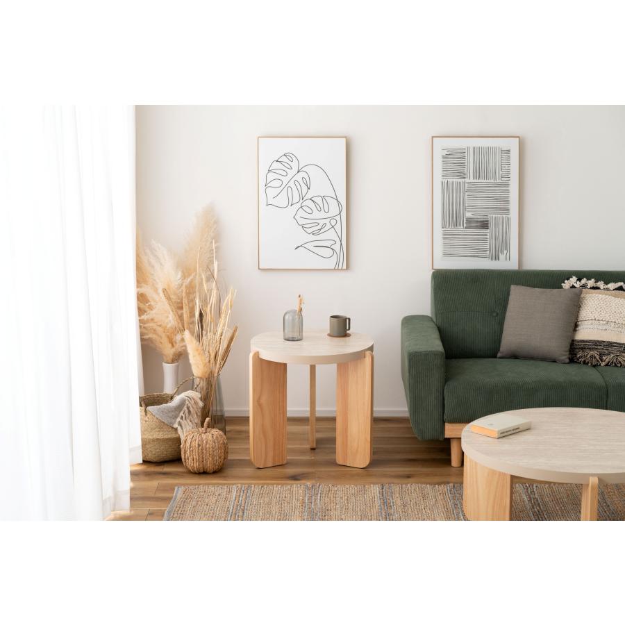 ラウンドテーブル （Sサイズ） 高さ50cm 大理石調 石目調 天然木 シンプル コーヒーテーブル ソファテーブル センターテーブル サイドテーブル  北欧 ナチュラル |  | 05