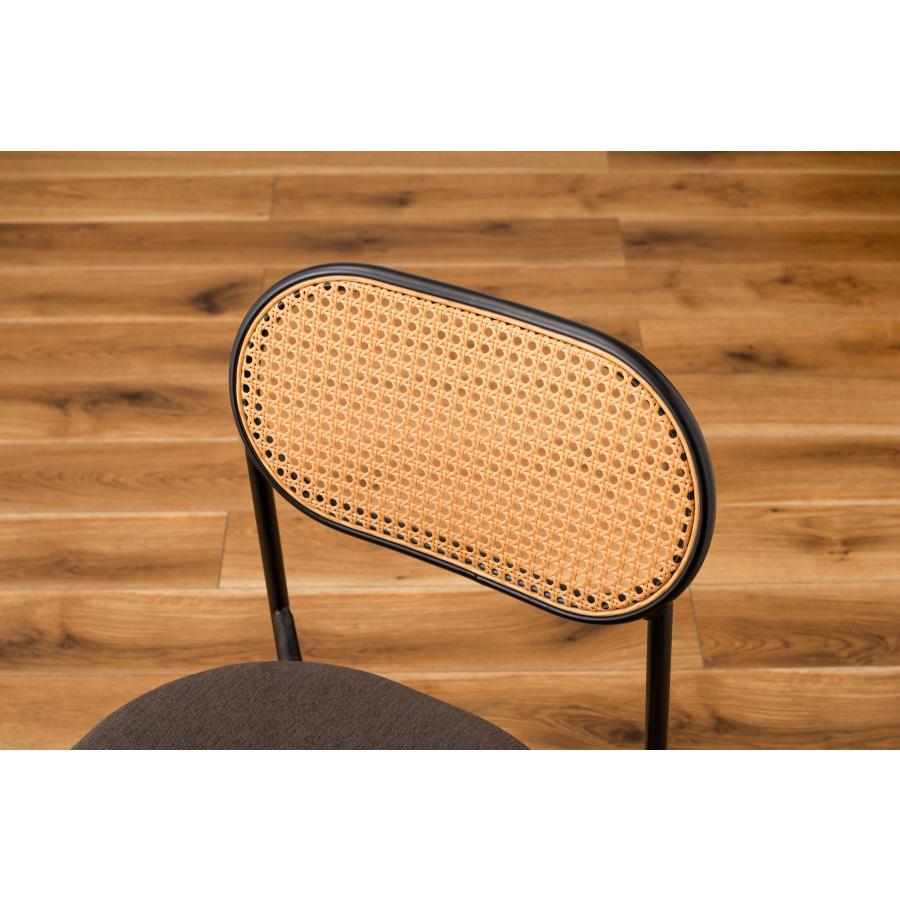 ダイニングチェア 椅子 （2脚セット） ラウンドタイプ ナチュラル ラタン調 ファブリック おしゃれ スチール 背もたれ アームレス アジアン シンプル |  | 12