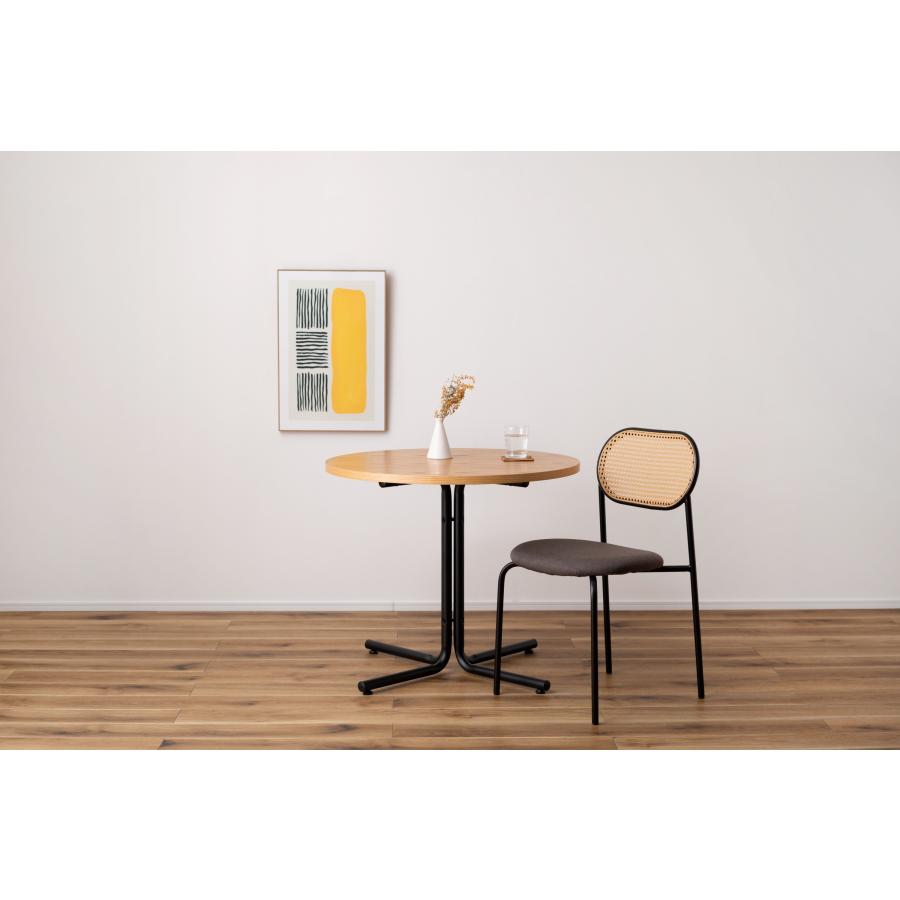 ダイニングチェア 椅子 （2脚セット） ラウンドタイプ ナチュラル ラタン調 ファブリック おしゃれ スチール 背もたれ アームレス アジアン シンプル |  | 10