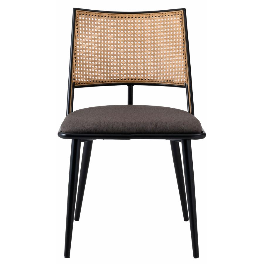 ダイニングチェア 椅子 （2脚セット） スクエアタイプ ナチュラル ラタン調 おしゃれ ファブリック スチール 背もたれ アームレス アジアン シンプル |  | 19