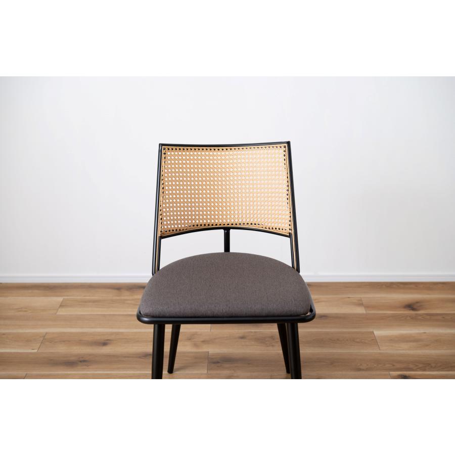 ダイニングチェア 椅子 （2脚セット） スクエアタイプ ナチュラル ラタン調 おしゃれ ファブリック スチール 背もたれ アームレス アジアン シンプル |  | 11