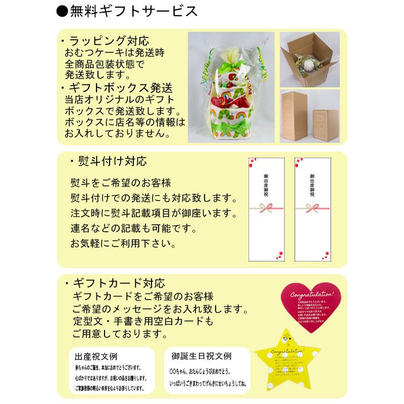 おむつケーキ　出産祝い　アナノカフェ　3段　ブルー　名入れ刺繍　ダイパーケーキ　誕生日祝い　ベビーシャワー_9