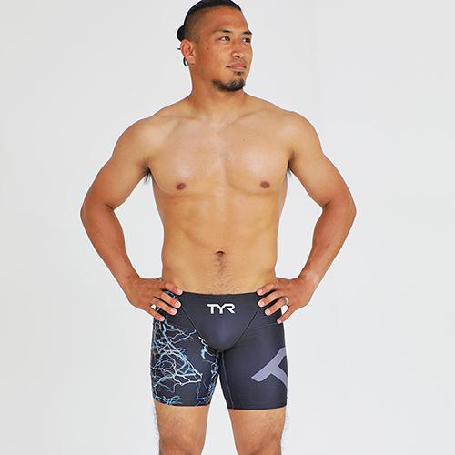 LYFT 雷デザイン メンズ水着 男性水着 GUARD×TYR サンダー 雷 デザイン【メンズ ボクサー】