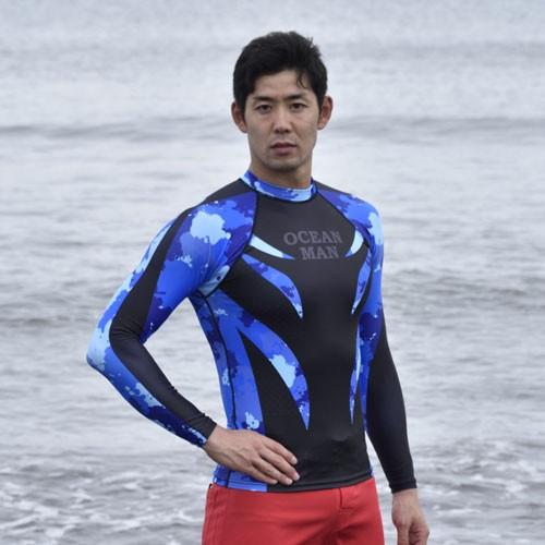 ネコポス対象商品】長袖 ラッシュガード (OCEANMAN) / ライフセーバー