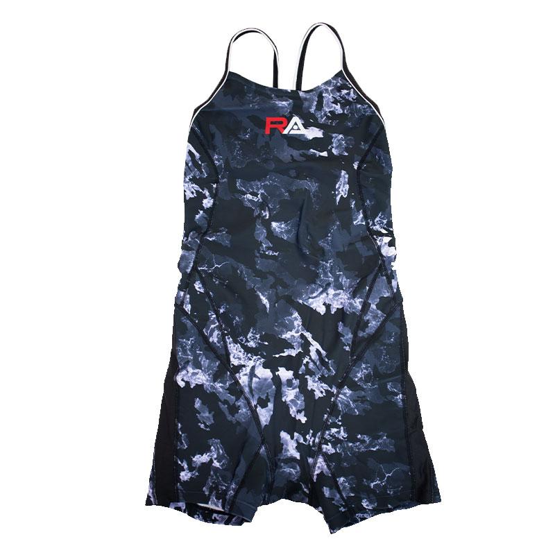 【ネコポス対象商品】【パッドなし】RA(アールエー) / 女性水着_RA124-SSURF8 (オールインワン ハーフスパッツ) レディース ワンピース トレーニング水着_1