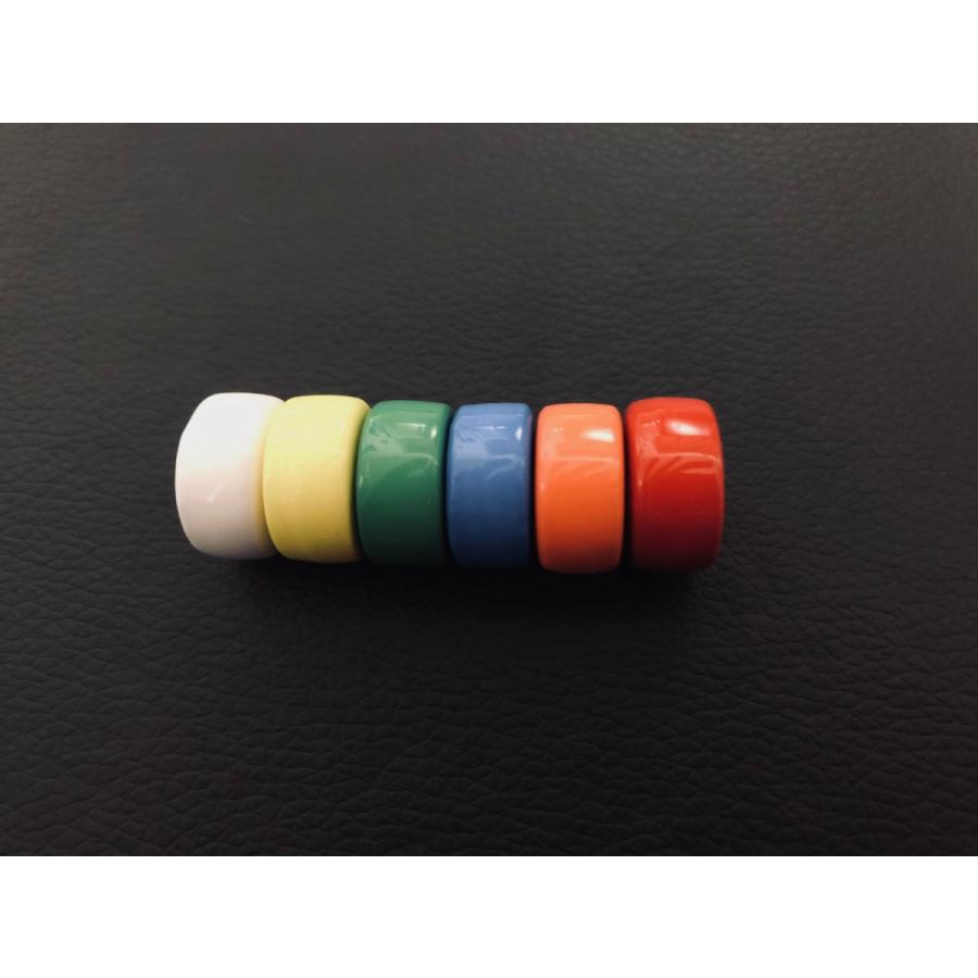 両面強力カラーマグネット 丸 磁石 6色組 18mm 各1個 黒板 冷蔵庫