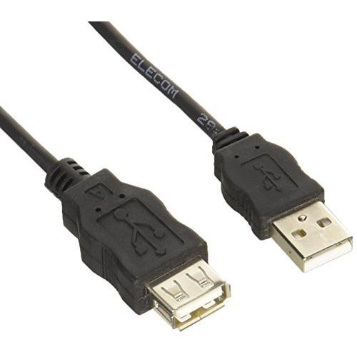 エレコム USBケーブル 延長 USB2.0 (USB A オス to USB A メス) RoHS指令準拠 3m ブラック USB-ECOEA30