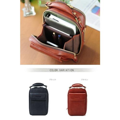 青木鞄（Lugard）2wayミニショルダーバッグ メンズ 革 ［NEVADA No.5075］ 