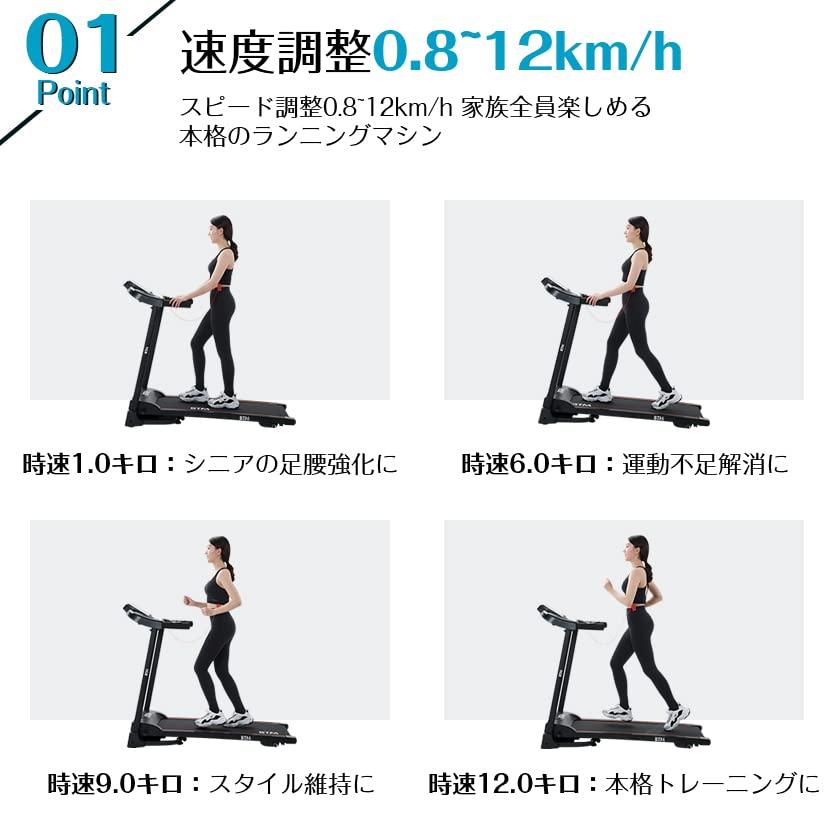 割り引き割り引きBTMランニングマシン 時速1~12km マット付き 電動