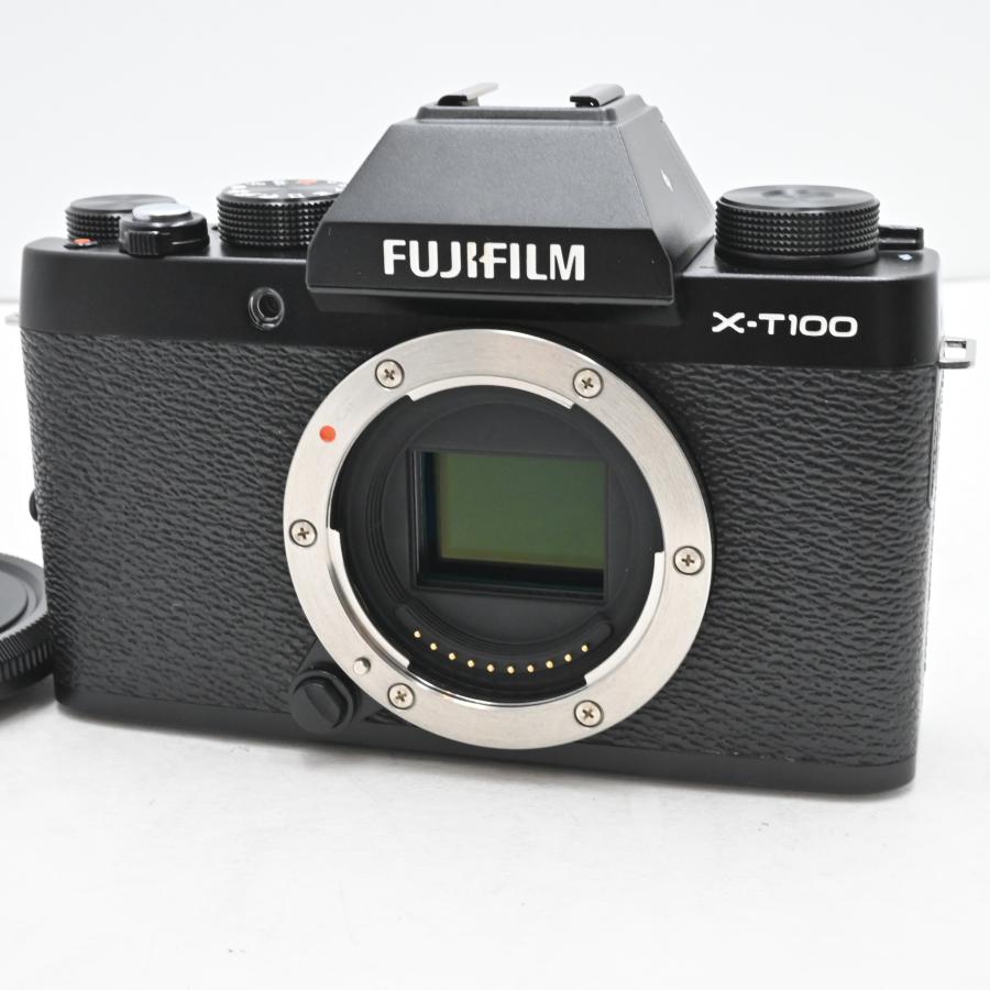 美品FUJIFILM ミラーレス一眼 X-T100ブラック X-T100-B : グッチー