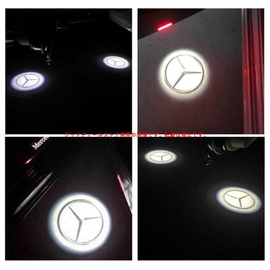 Mercedes Benz ロゴ カーテシランプ LED タイプ W210 プロジェクタードア ライト メルセデス ベンツドア ライト E class｜guddodexiru｜03