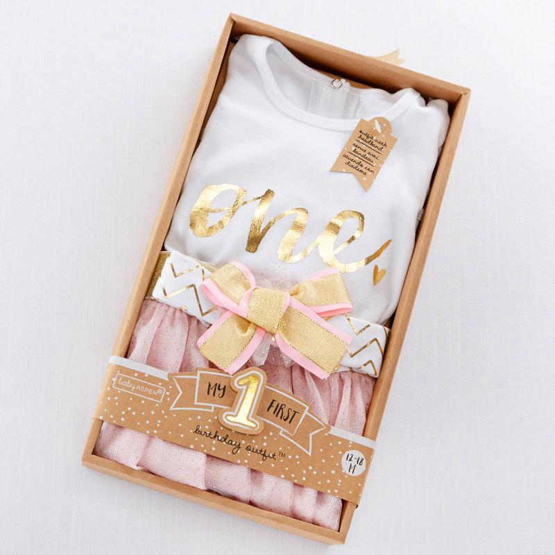 ベビーアスペン マイファーストバースデイ　3点セット 12〜18ヶ月（チュチュ） BABY ASPEN (ベビーシャワー 女の子 1歳 ) 爆買 | Baby Aspen | 02