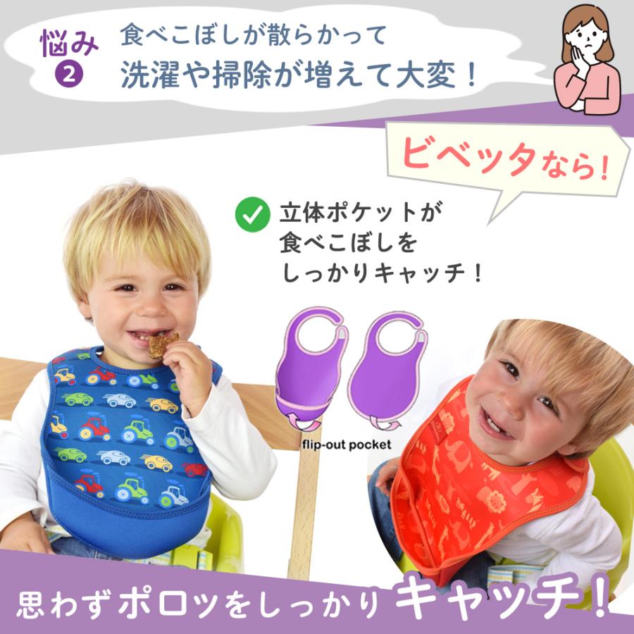 お食事エプロン 乾燥機 対応 bibetta ビベッタ ウルトラビブ２枚セット 袖なし 洗濯機 マジックテープ 保育園 爆買 | Bibetta | 23