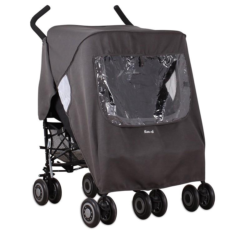 【販売終了】koo-di ベビーカーレインカバー 【ダブル】キープ アス ドライ (双子用 年子 二人乗りベビーカー ベビーカーカバー) |  | 01