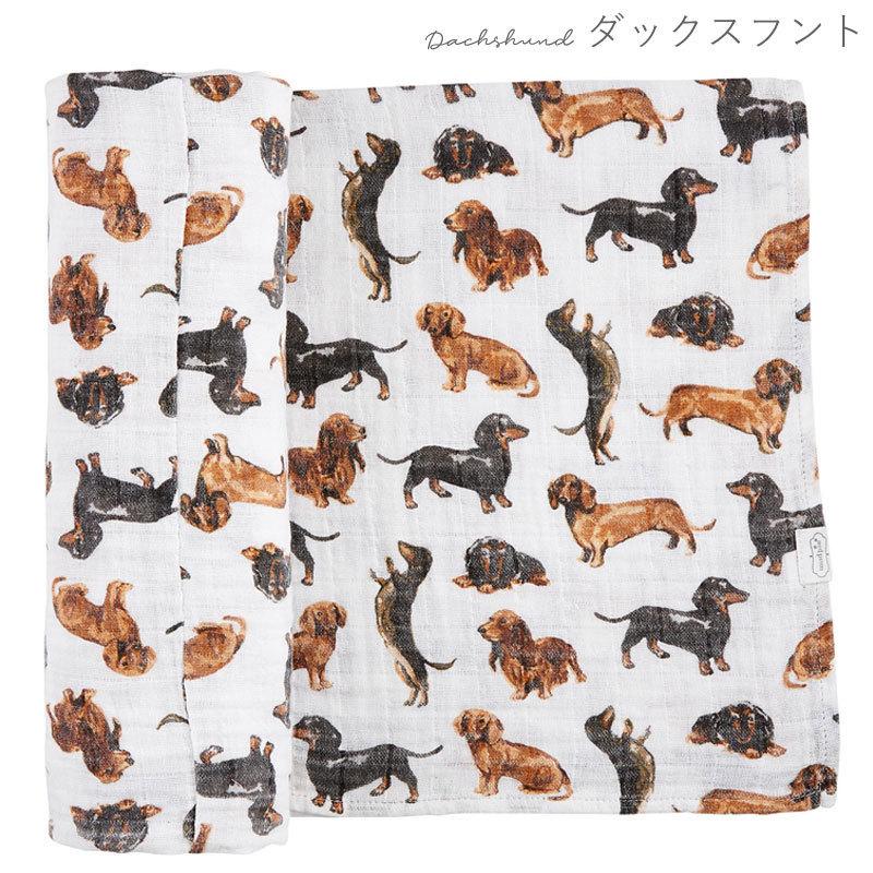 【販売終了】マッドパイ Mud Pie モスリン スワドル ブランケット ( ガーゼ ブランケット 薄手 愛犬 犬柄 おくるみ ギフト ) | Mud Pie | 09