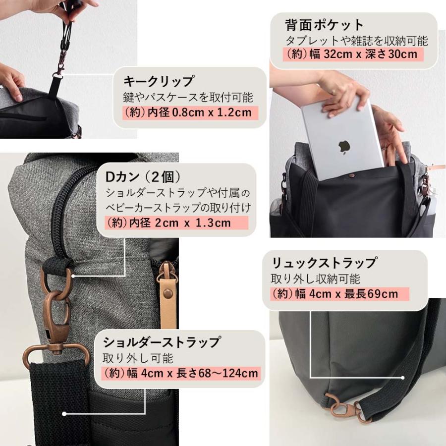 【販売終了】マザーズリュック 大容量 2way Petunia Pickle Bottom ペチュニアピックルボトム ボクシー グラファイト ブラック 爆買 | petunia pickle bottom | 13