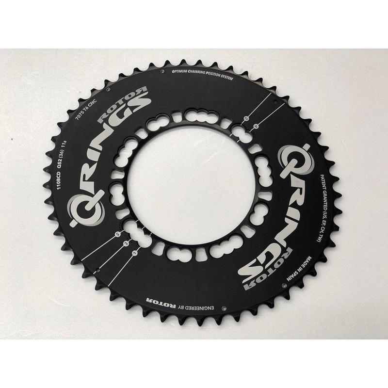 ROTOR Q-RING 52T BCD110 5ARM AERO OUTER BLACK 楕円チェーン ROTOR Q-RING 52T BCD110 5ARM AERO OUTER BLACK 楕円チェーン