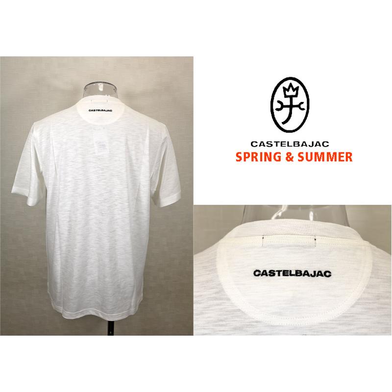 ★２０２４ 春夏 ・５０%OFF・ カステルバジャック【*002*】オーガニックコットンTシャツ＜Mサイズ・Lサイズ・LLサイズ＞オフホワイト-ba198・ba199・ba200 | CASTELBAJAC | 02