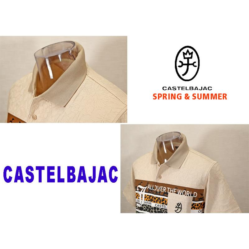 ★２０２４ 春夏 ・５０%OFF・ カステルバジャック【*002*】クールマックスフラワー柄半袖ポロシャツ＜Lサイズ＞ベージュ-ba215 | CASTELBAJAC | 03