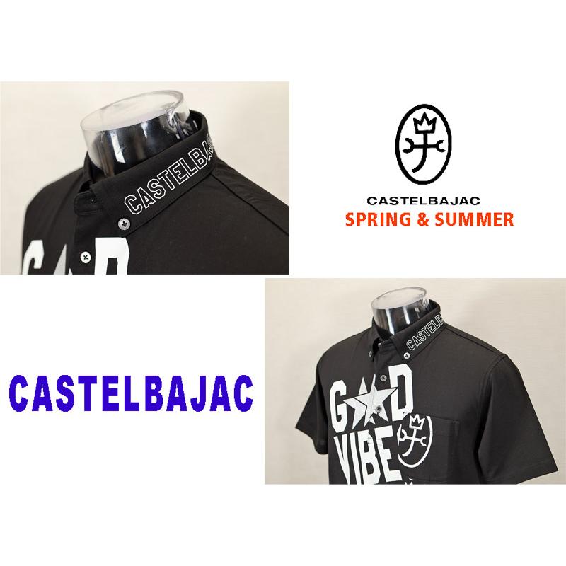 ★２０２４ 春夏 ・５０%OFF・ カステルバジャック【*002*】クールローレル刺繍+Pt入り半袖ポロ＜Mサイズ・LLサイズ＞ブラック-ba218・ba219 | CASTELBAJAC | 03