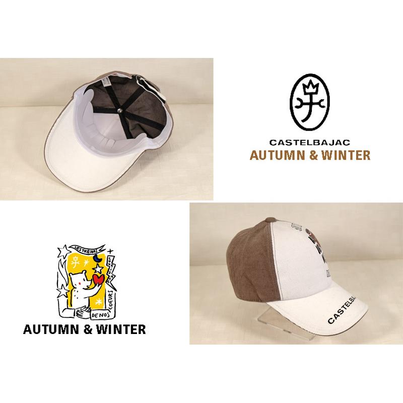 ★２０２４ 秋冬 カステルバジャック・40％OFF【*002*】コーディロイ・クマ缶+ロゴ+家紋　カジュアルキャップ-bb542 | CASTELBAJAC | 02