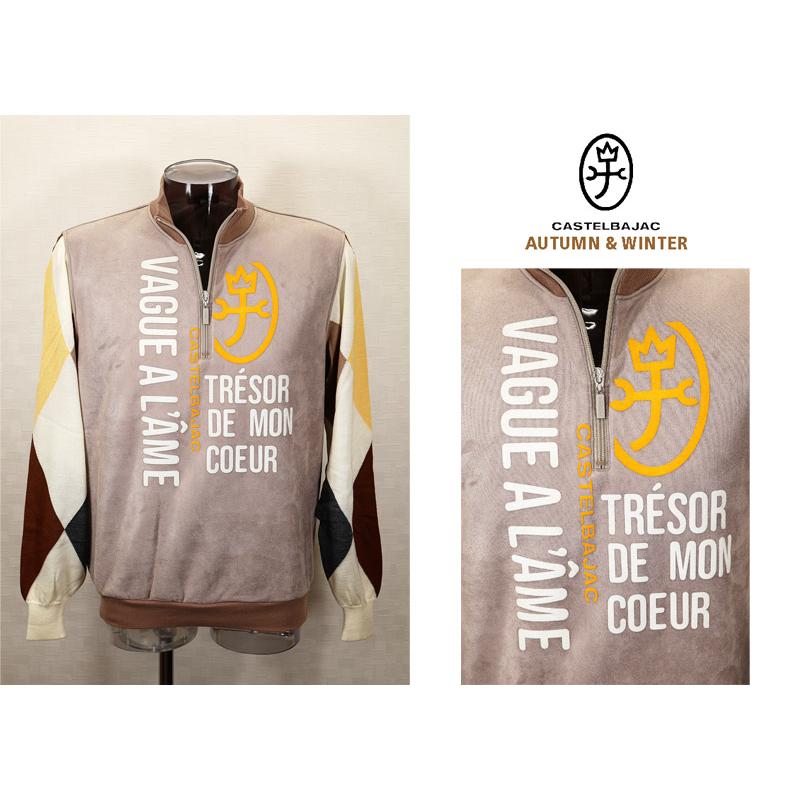カステルバジャック【2023秋冬】60％OFF・ジップアップトレーナー【袖切り替えニット】＜Mサイズ＞【*002*】-bb98 | CASTELBAJAC | 01