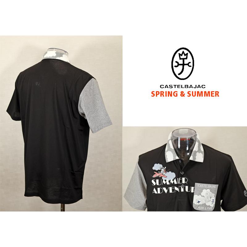 CASTELBAJAC ホワイト ポロシャツ L CASTELBAJAC ☆2024 春夏 50％OFF ・カステルバジャック