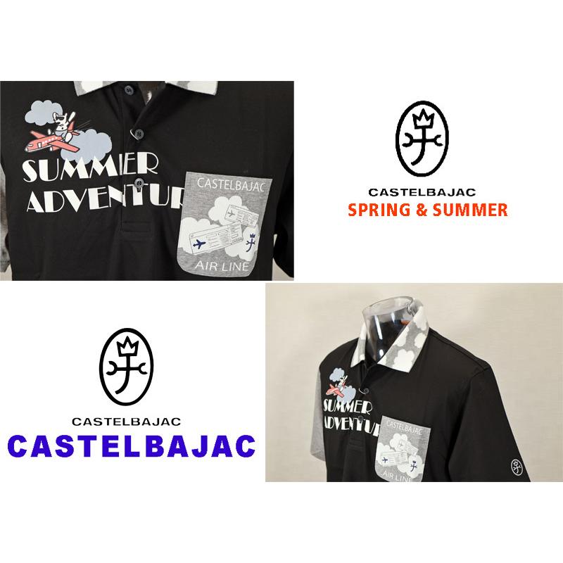CASTELBAJAC ホワイト ポロシャツ L CASTELBAJAC ☆2024 春夏 50％OFF ・カステルバジャック
