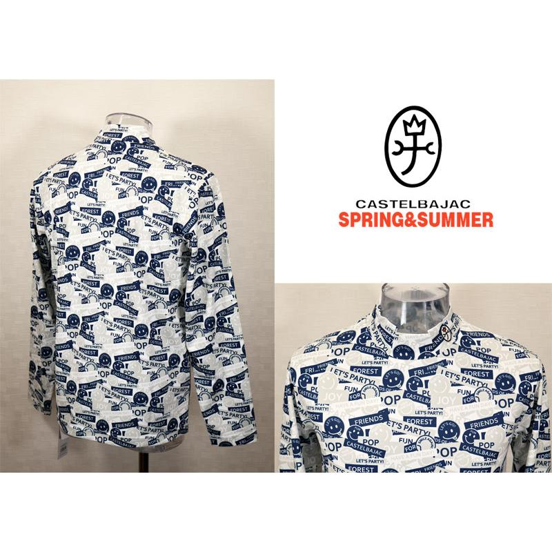 ★２０２５ 春夏 カステルバジャック【25周年*002*】40％OFF 長袖 モックネックＴシャツ コンプレッションTシャツ＜Mサイズ・LLサイズ＞-bc177・bc178 | CASTELBAJAC | 01