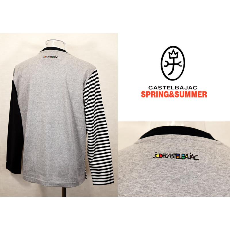 ★２０２５ 春夏 カステルバジャック【25周年*002*】40％OFF・切替長袖Tシャツ＜Lサイズ・LLサイズ＞-bc179・bc180 | CASTELBAJAC | 01