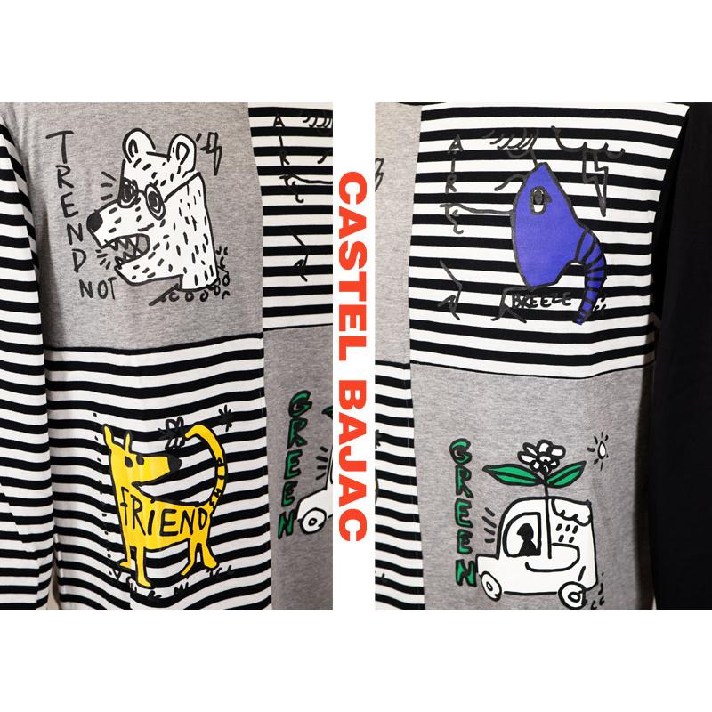 ★２０２５ 春夏 カステルバジャック【25周年*002*】40％OFF・切替長袖Tシャツ＜Lサイズ・LLサイズ＞-bc179・bc180 | CASTELBAJAC | 02