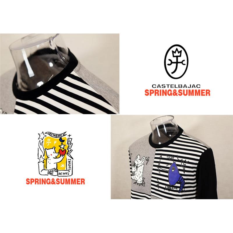★２０２５ 春夏 カステルバジャック【25周年*002*】40％OFF・切替長袖Tシャツ＜Lサイズ・LLサイズ＞-bc179・bc180 | CASTELBAJAC | 03