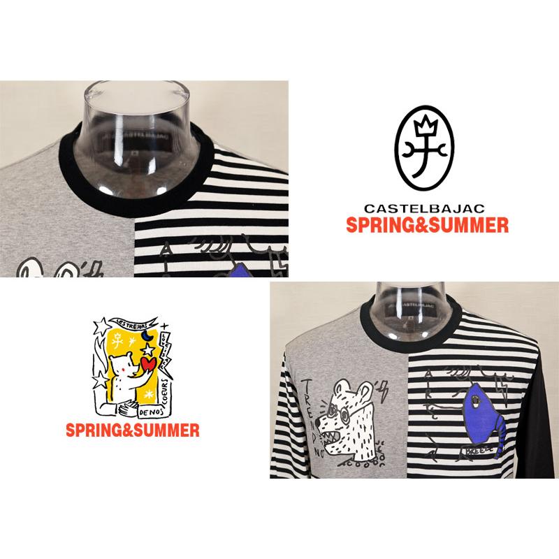 ★２０２５ 春夏 カステルバジャック【25周年*002*】40％OFF・切替長袖Tシャツ＜Lサイズ・LLサイズ＞-bc179・bc180 | CASTELBAJAC | 04