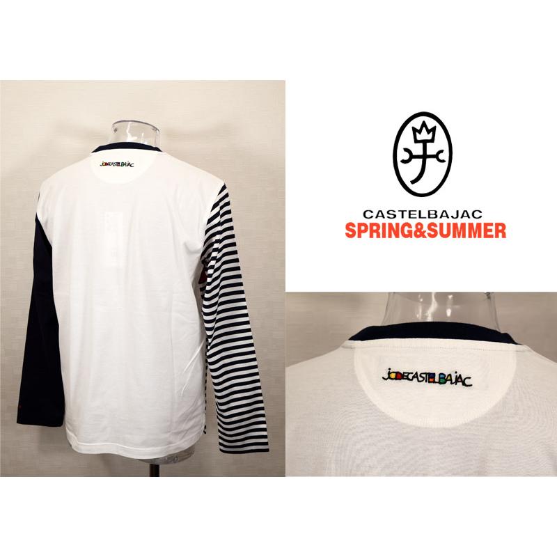 ★２０２５ 春夏 カステルバジャック【25周年*002*】40％OFF・切替長袖Tシャツ＜Lサイズ・LLサイズ＞-bc181・bc182 | CASTELBAJAC | 01