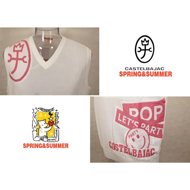 ★２０２５ 春夏 カステルバジャック【25周年*002*】40％OFF KAMONスマイル Vネックベスト＜Lサイズ＞-bc183 | CASTELBAJAC | 02