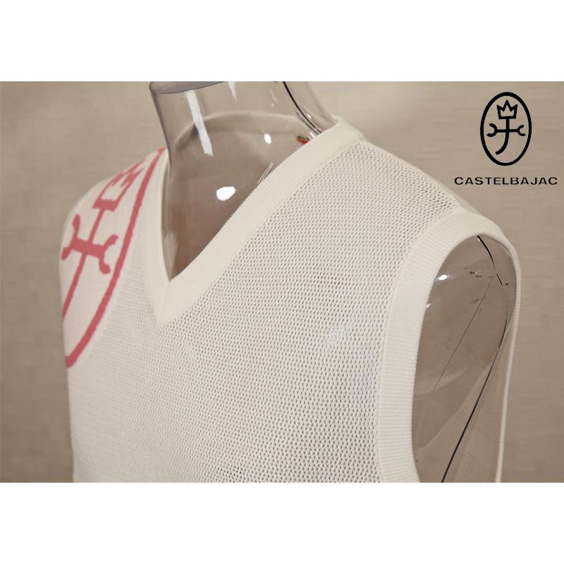 ★２０２５ 春夏 カステルバジャック【25周年*002*】40％OFF KAMONスマイル Vネックベスト＜Lサイズ＞-bc183 | CASTELBAJAC | 03