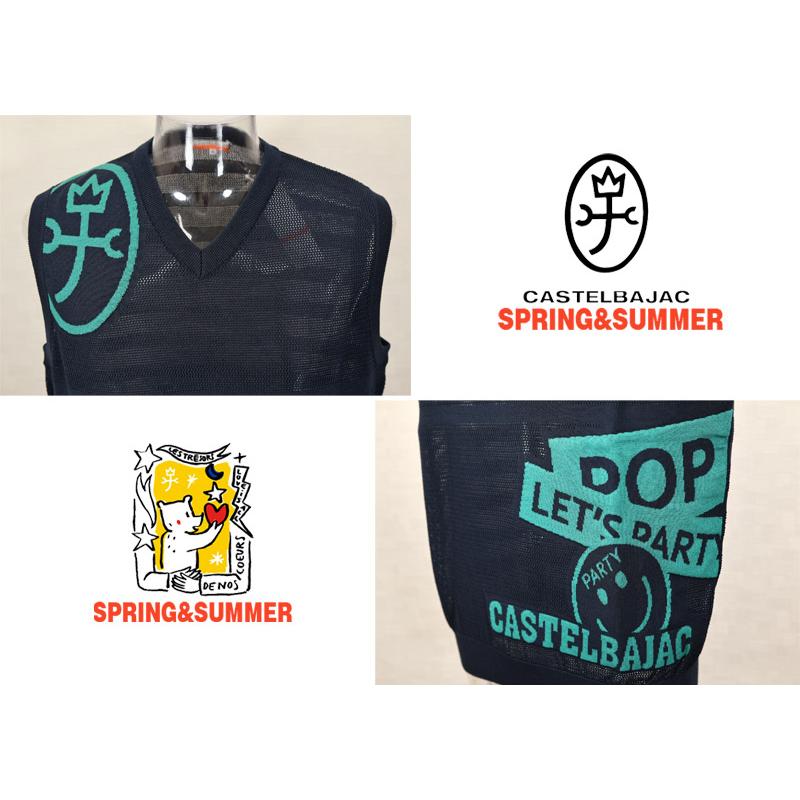 ★２０２５ 春夏 カステルバジャック【25周年*002*】40％OFF KAMONスマイル Vネックベスト＜Lサイズ＞-bc184 | CASTELBAJAC | 02