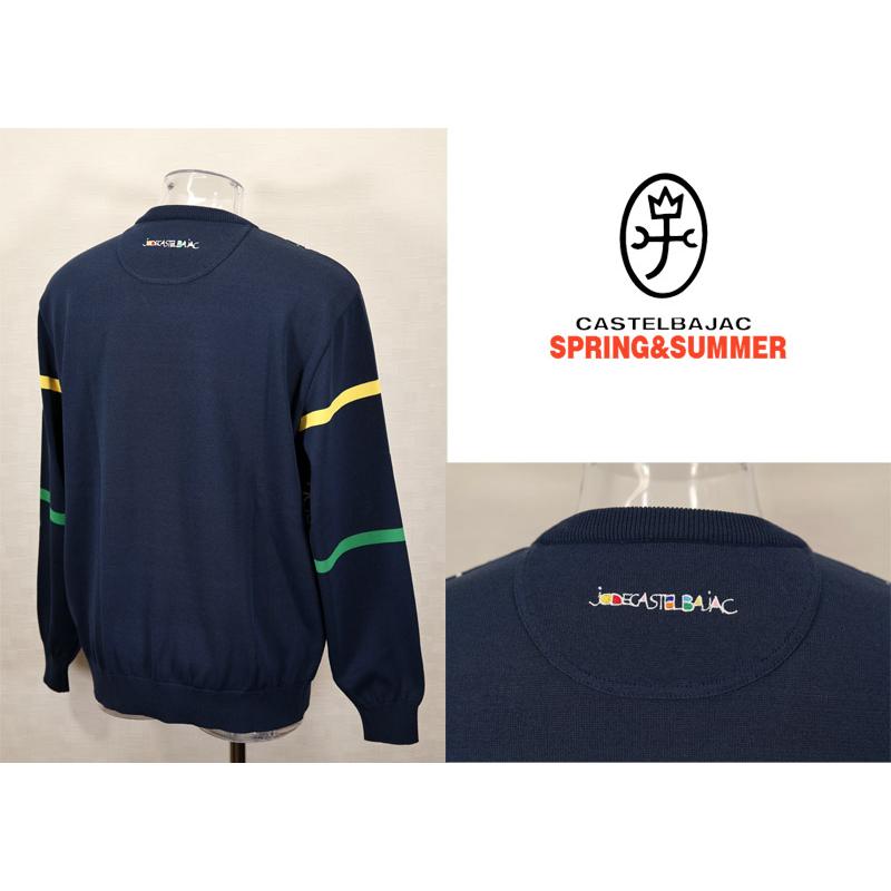 ★２０２５ 春夏 カステルバジャック【25周年*002*】40％OFF サマーニットセーター＜Lサイズ＞-bc185 | CASTELBAJAC | 01