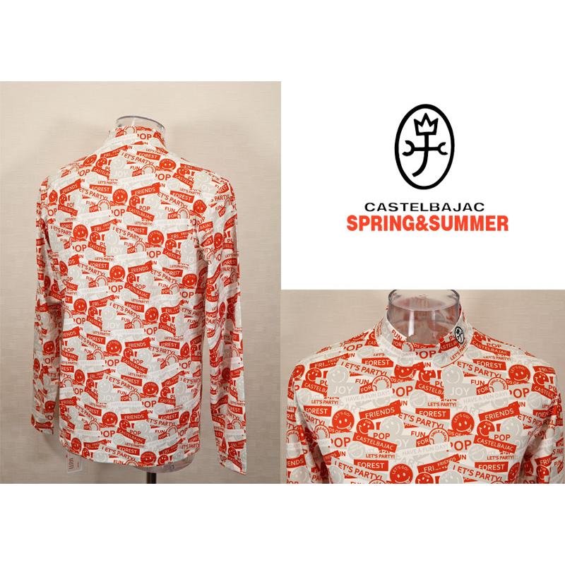 ★２０２５ 春夏 カステルバジャック【25周年*002*】40％OFF 長袖 モックネックＴシャツ コンプレッションTシャツ＜M・L・LL＞-bc187・bc188・bc189 | CASTELBAJAC | 01