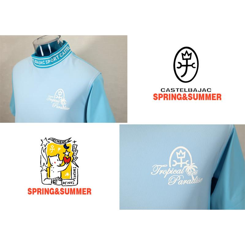 ★２０２５ 春夏【25周年*002*】 50%OFF【gu】 カステルバジャック・サラカラ衿モックネック半袖Tシャツ＜Lサイズ＞-bc209 | CASTELBAJAC | 02
